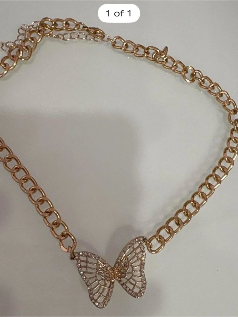 Gold Butterfly Chain Necklace - Women's Jewelryd